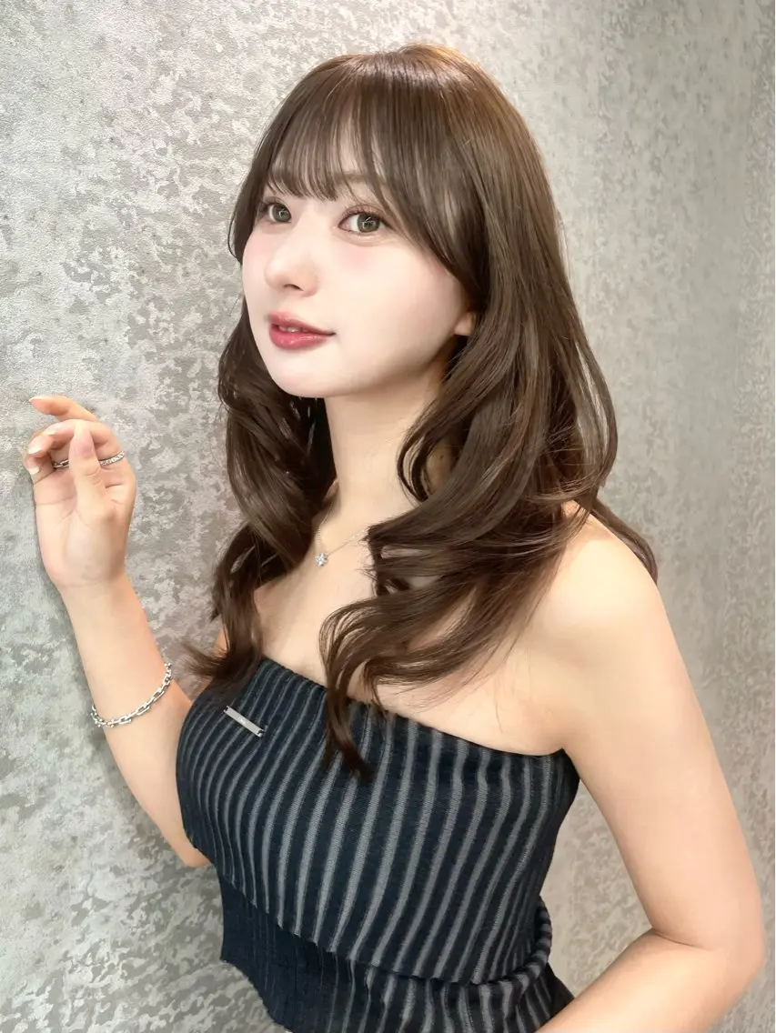 ロング カラー 縮毛矯正ブリーチなし 🍒❤ゆうきのヘアスタイル