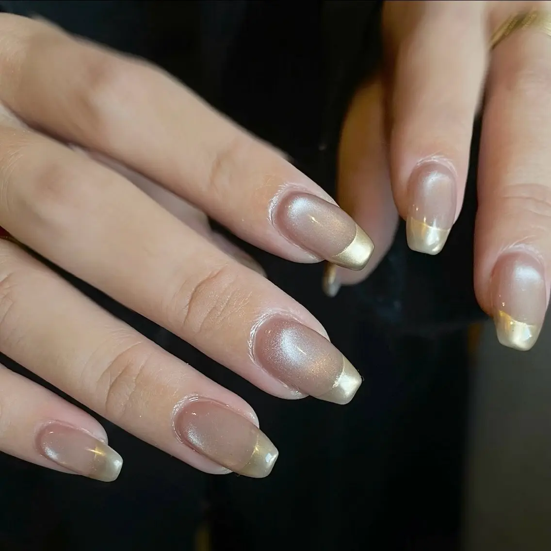 ネイル フレンチネイル マグネットネイル ミラーネイル ハンドネイル moufu.nail /sayaka 本町のネイルデザイン