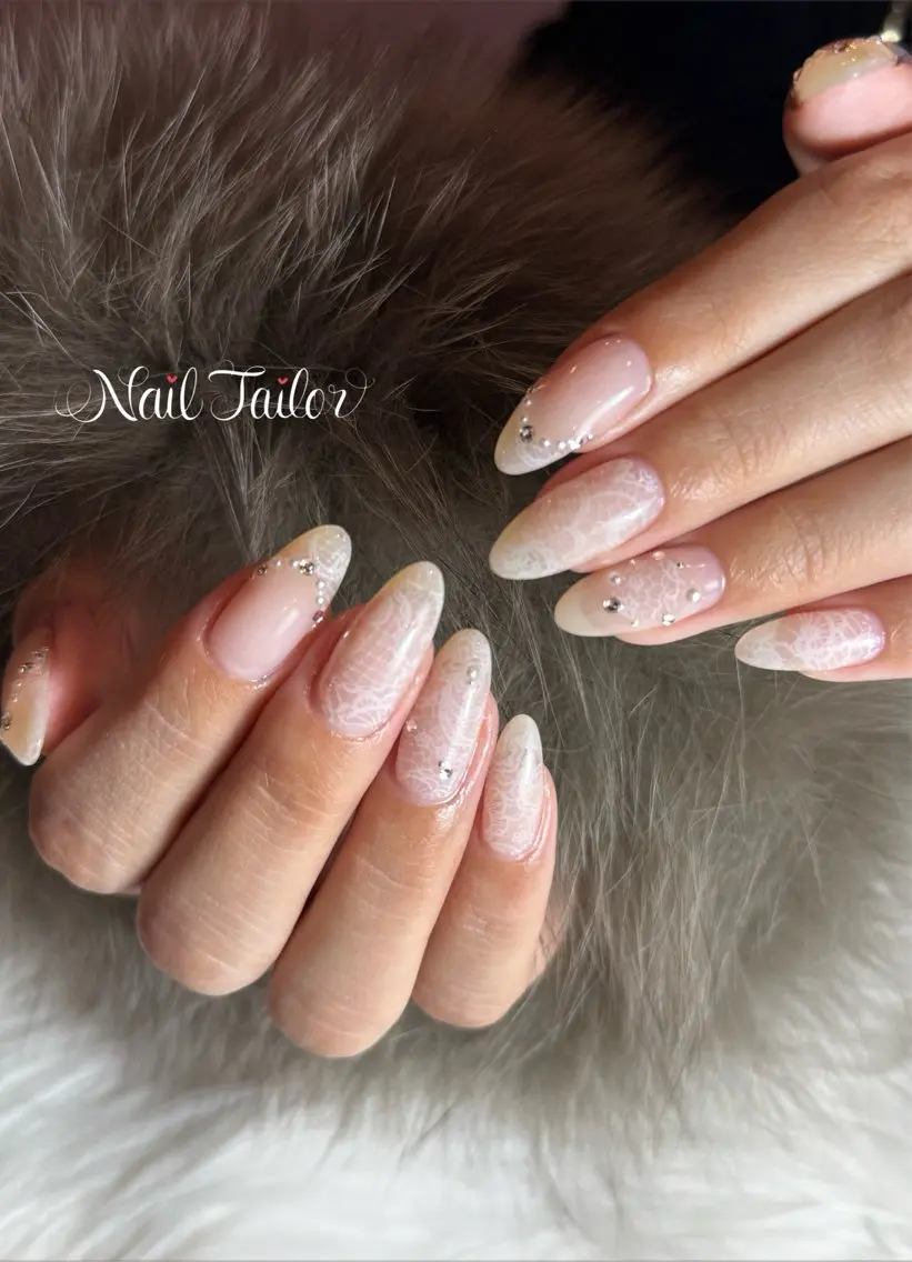 ネイル レース 持ち込み ブライダルネイル ハンドネイル NailTailor ネイルテイラーのネイルデザイン