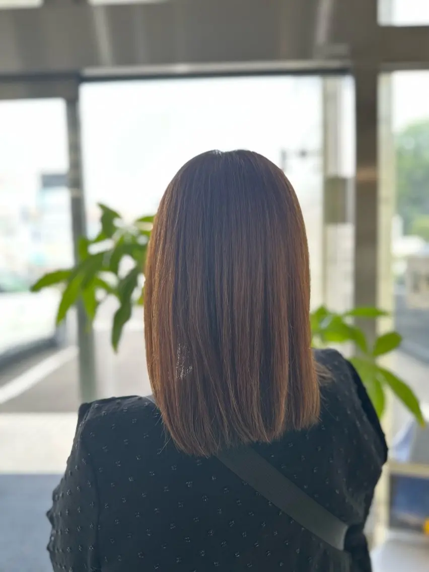 セミロング 髪質改善 中川 卓のヘアスタイル