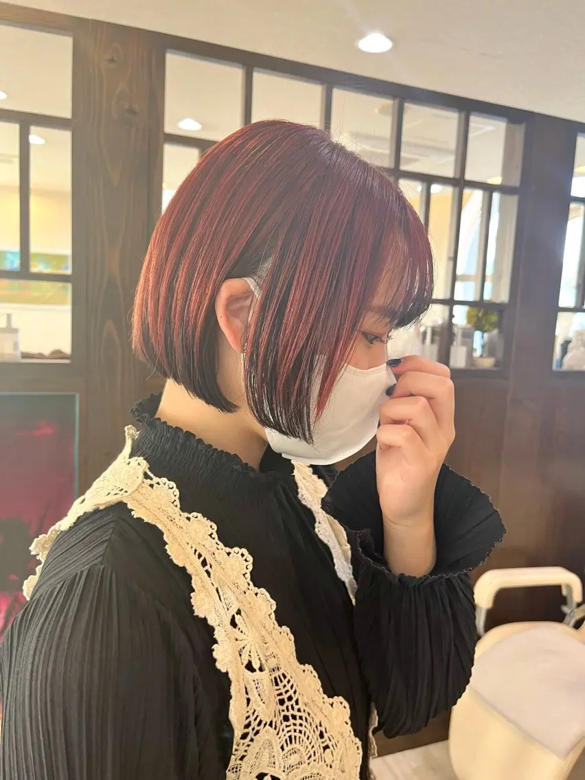 【ケアブリーチ使用✨】似合わせカット+ダブルカラー(デザインカラー)🌈🌈の写真