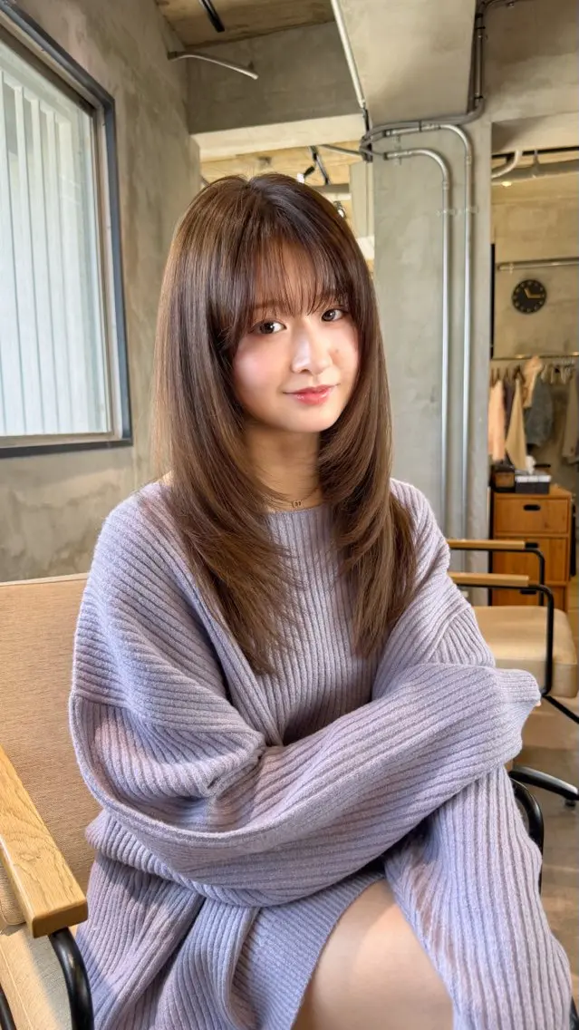 セミロング ハイレイヤー レイヤーカット カット ヘアカラー トリートメント ヘッドスパ &グループ代表取締役 KOHEIのヘアスタイル