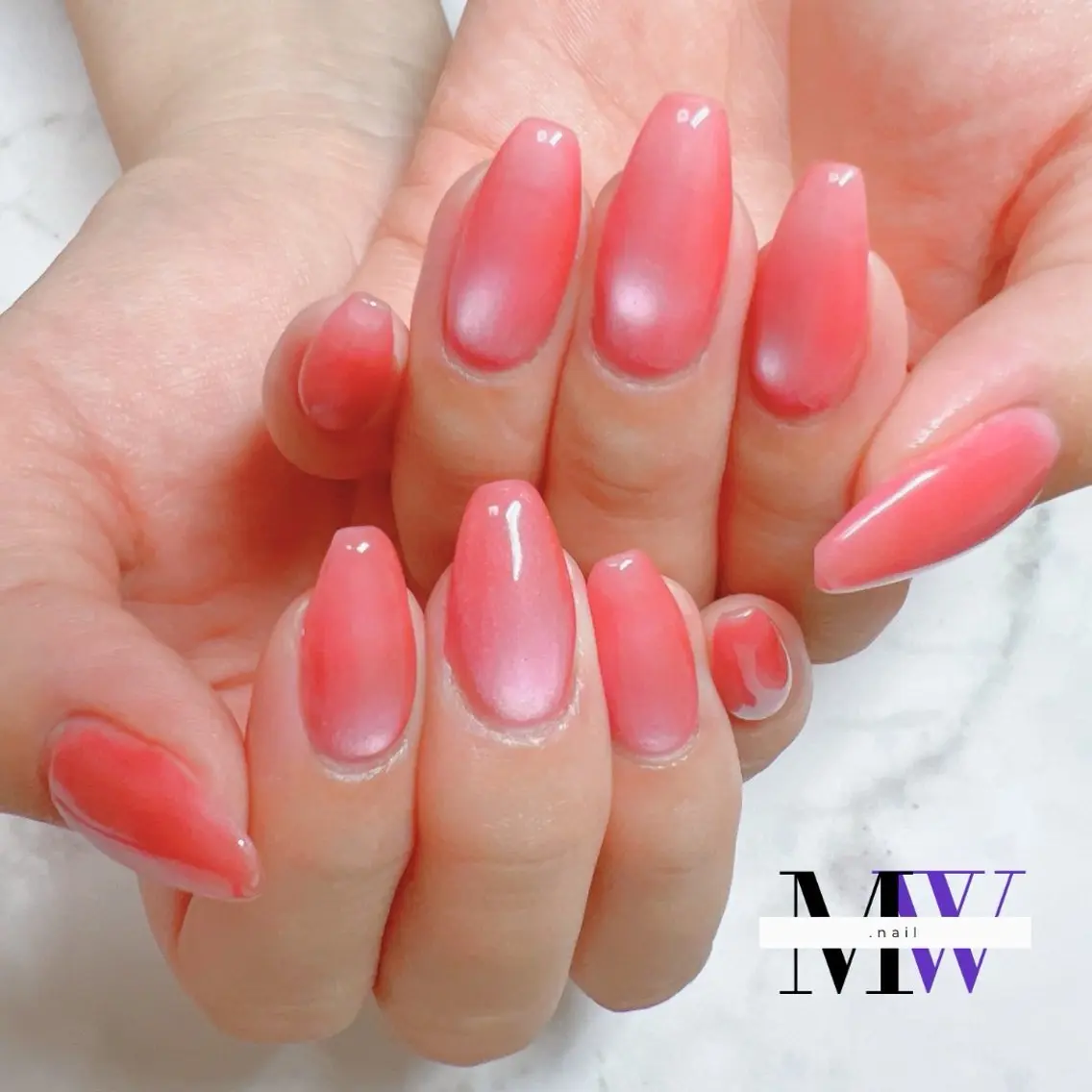 ネイル マグネットネイル ワンカラーネイル ハンドネイル MW .nailのネイルデザイン