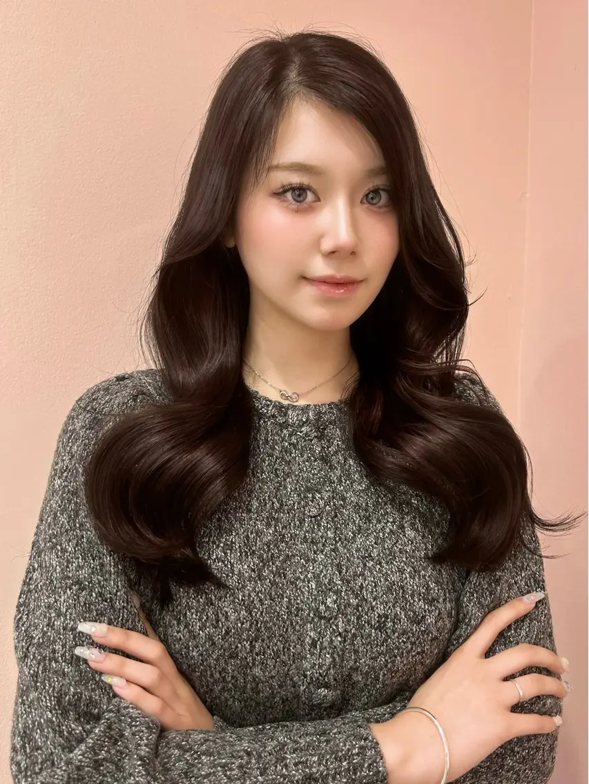 ロング 韓国風ヘア ワンホンヘア 表参道/ワンホンヘア SAAYA🖤のヘアスタイル
