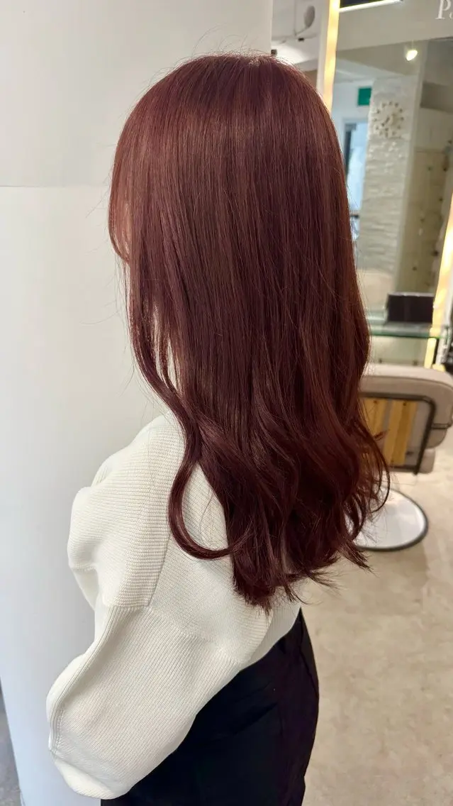 セミロング カラー ピンクカラー ヘアカラー 透明感カラー/ レイヤー　YUKAのヘアスタイル