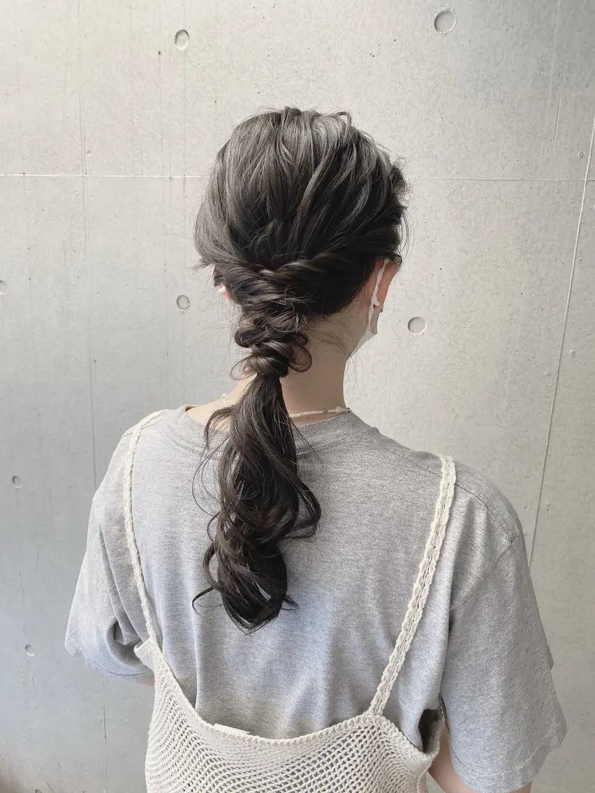 ロング カラー ヘアアレンジ まつ毛パーマ/ ゆうかのマツエク・マツパデザイン