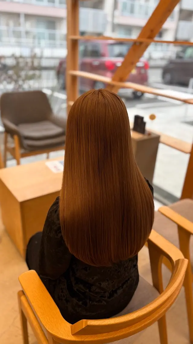 ロング カラー ベージュカラー ヘアカラー TEMIL HAIR 愛莉のヘアスタイル