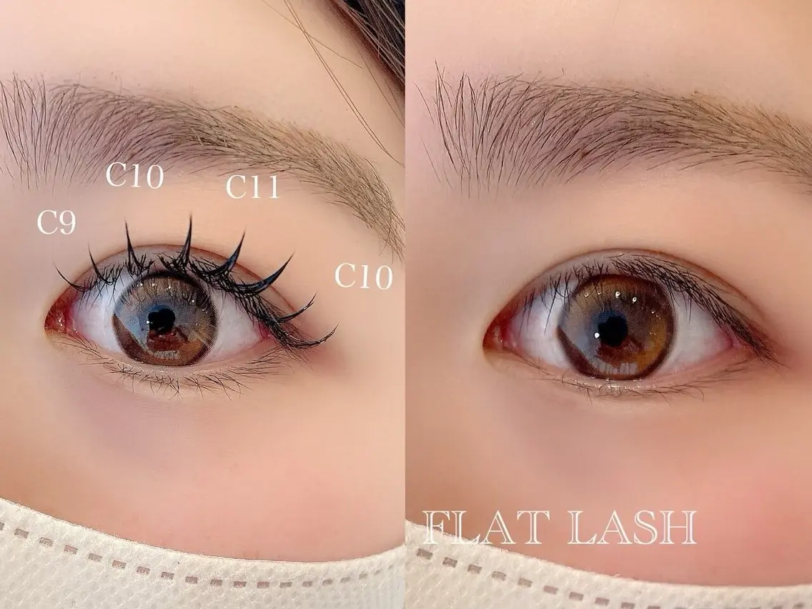 【フラットラッシュ】ナチュラルデザインコース(120本)¥4,750の写真
