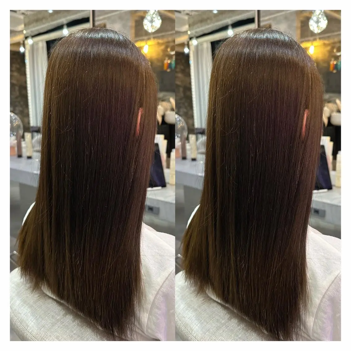 セミロング カラー ブラウンカラー 透明感カラー オリーブブラウン 🖤kana韓国ヘア 艶髪カラー特化🖤のヘアスタイル
