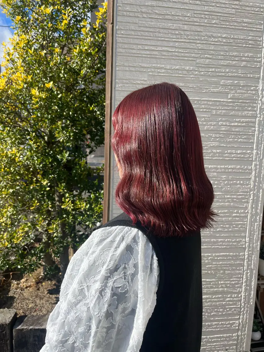 ミディアム ハイライト 🎀OJIMA 🤍ピンクカラー🎀のヘアスタイル