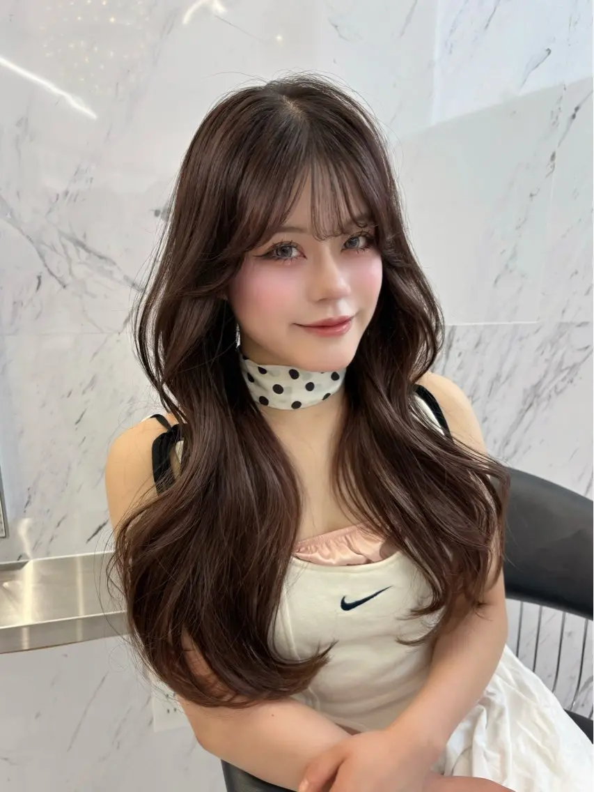 ロング カラー ロング カット ヘアカラー トリートメント ParveMix 🪽鳥取彩花のヘアスタイル