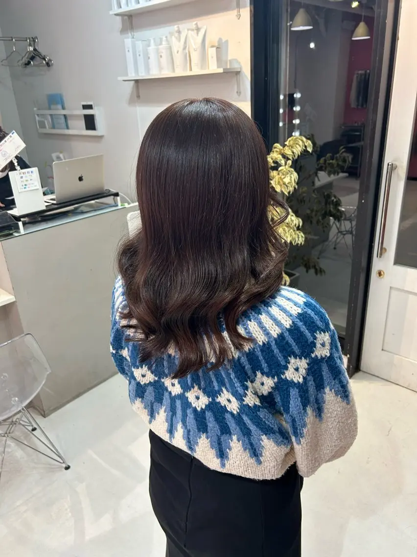 ロング カラー ブラウンカラー ピンクカラー 弓矢 叶のヘアスタイル