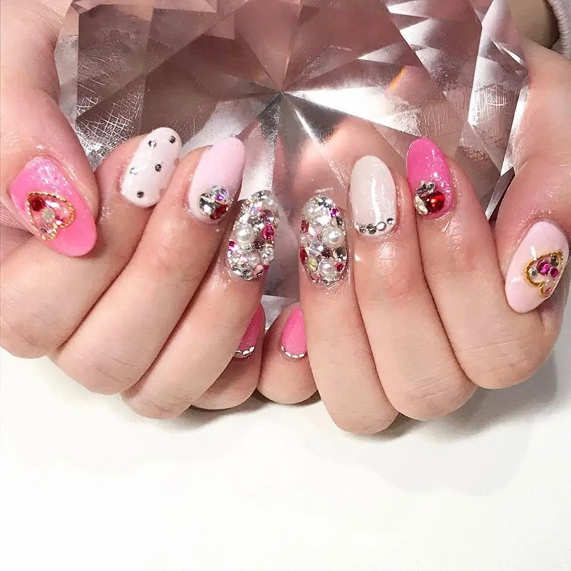 ネイル 渋谷／チップ長さ出し 👑アプレgel-xのネイルデザイン