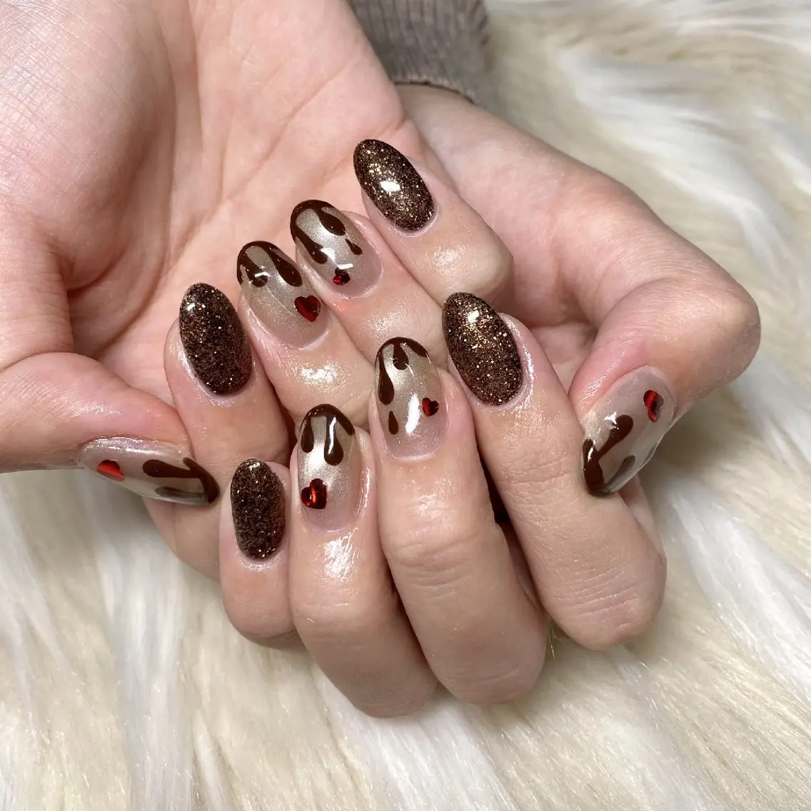 ネイル チークネイル フレンチネイル キラキラネイル 韓国ネイル マグネットネイル ハンドネイル BelireMaa Nail&eyeのネイルデザイン