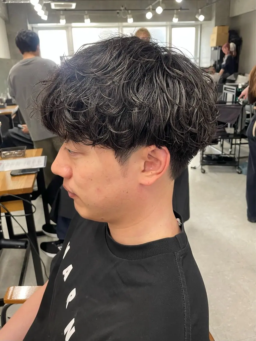 パーマ メンズ カット パーマ トリートメント ヘアセット メンズモテパーマ💙 fuwaのヘアスタイル