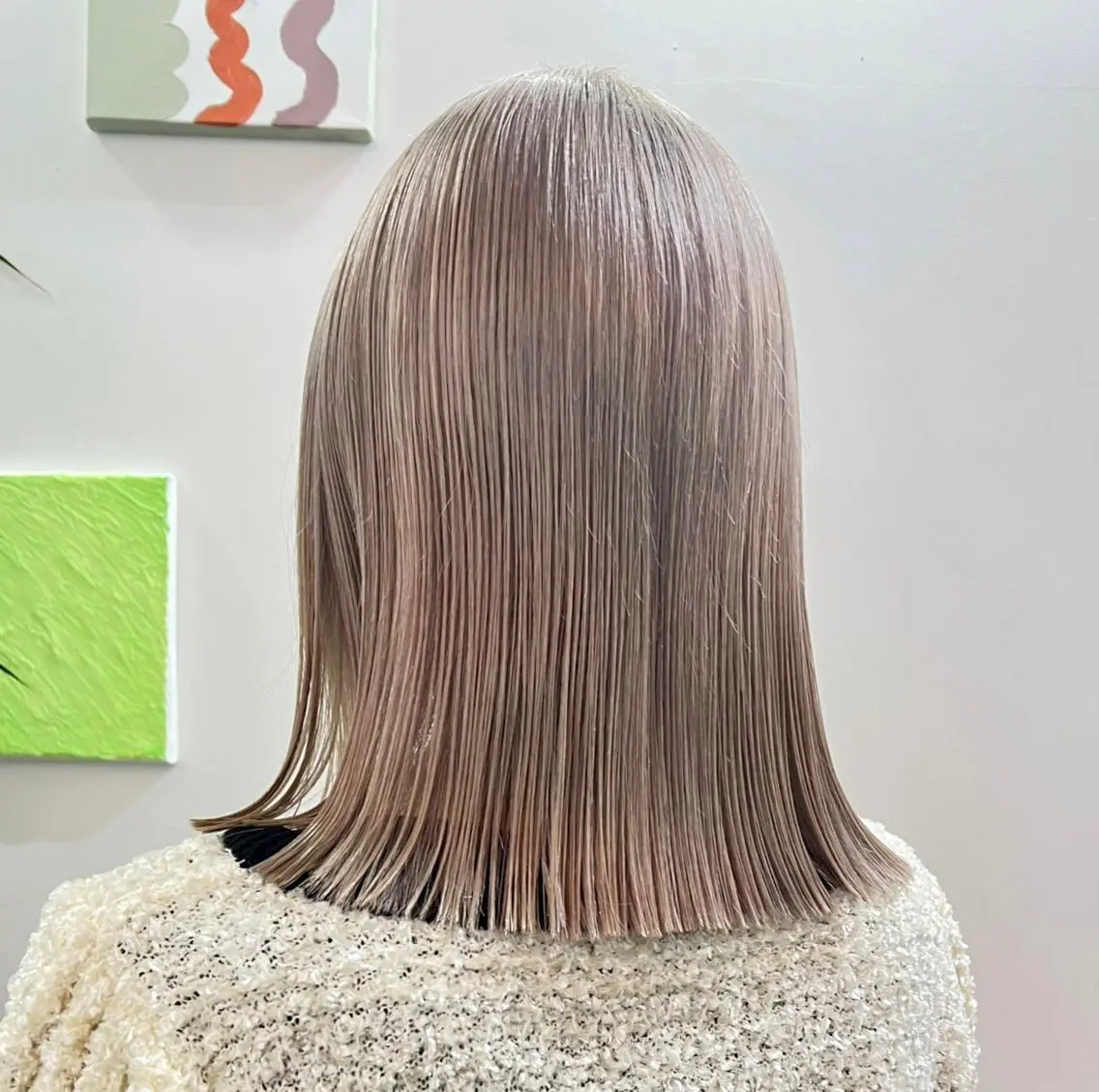 ミディアム まろみ暖色×ボブ ×chia🕯のヘアスタイル