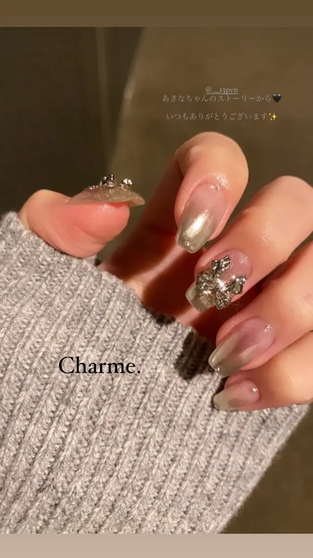 ネイル ミラーネイル 持ち込み Charme. NOBUKOのネイルデザイン