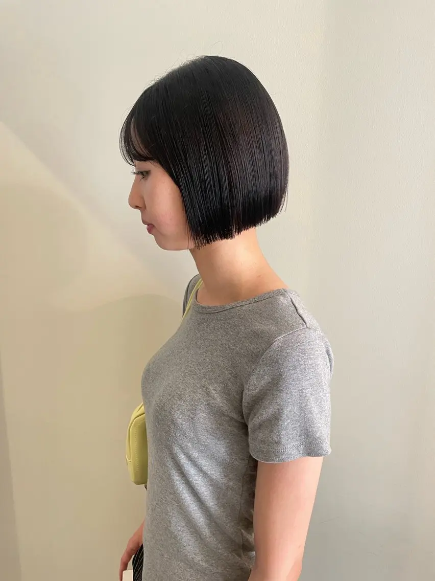 ショート カラー ボブ カット ヘアカラー トリートメント 渋谷 留菜のヘアスタイル