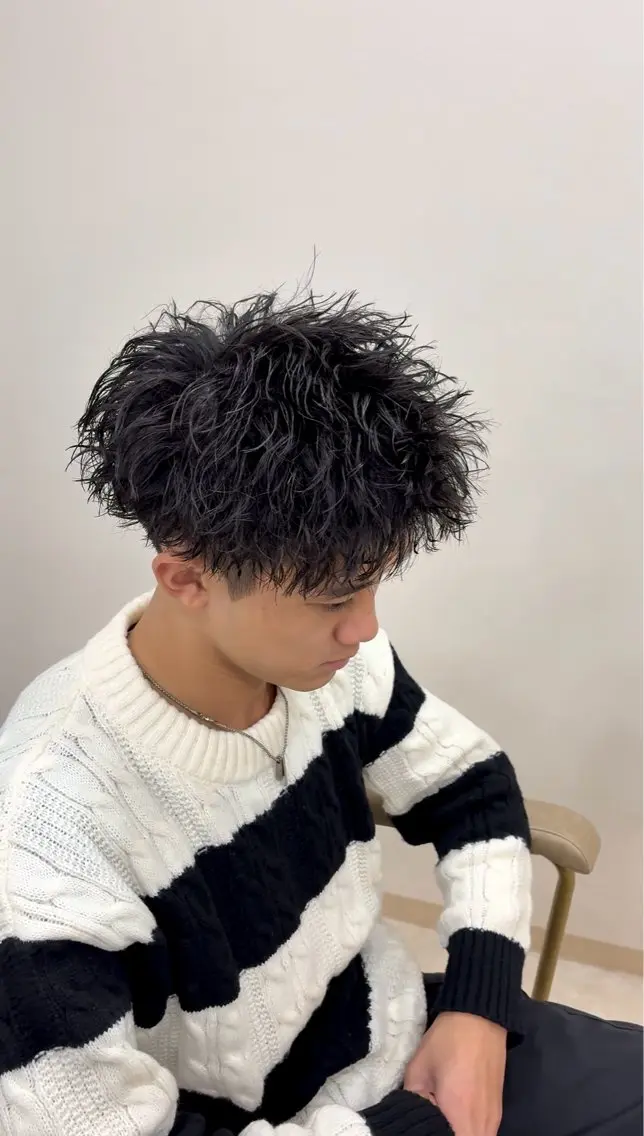 メンズカット+ダメージレスパーマ🔥|(艶感・束感・長持ち◎)の写真