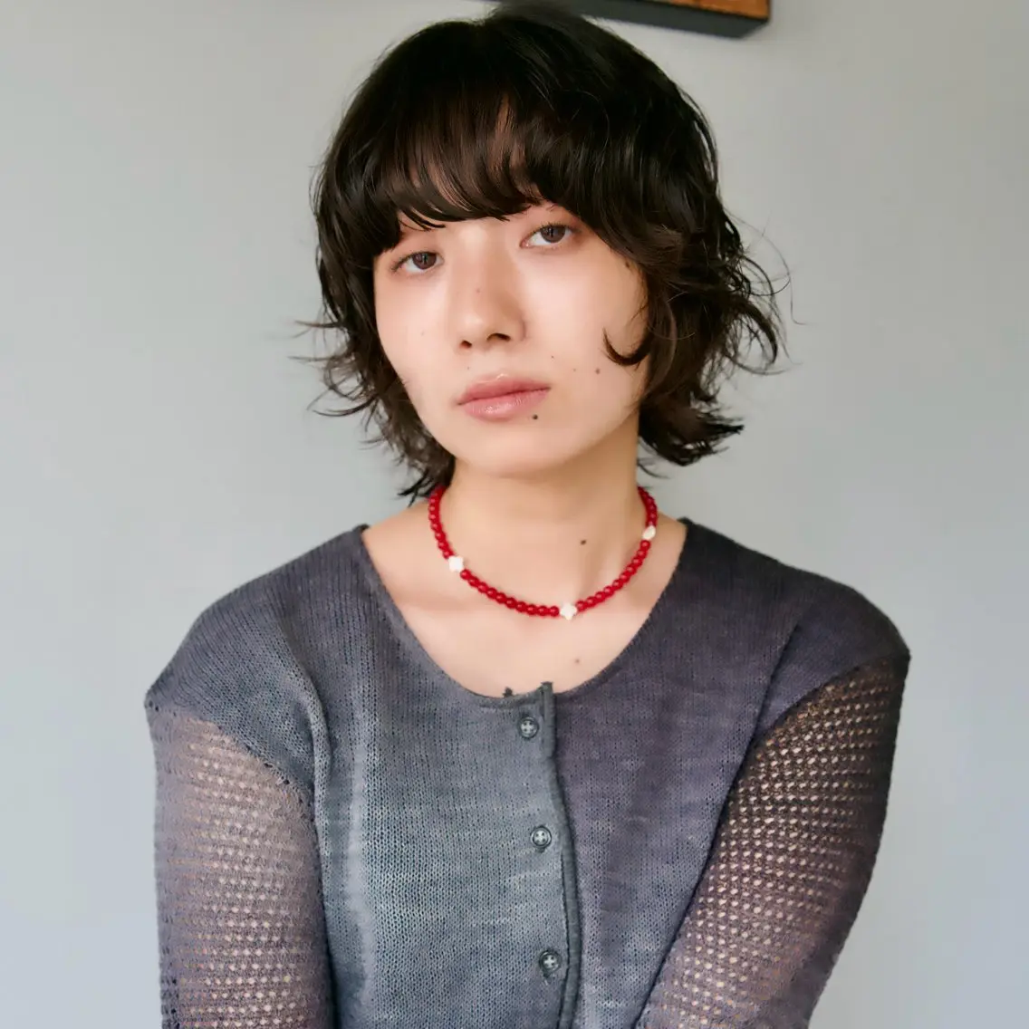 ショート パーマ ウルフカット ニュアンスパーマ カット パーマ 清澄白河|赤城颯汰 |ニュアンスパーマのヘアスタイル
