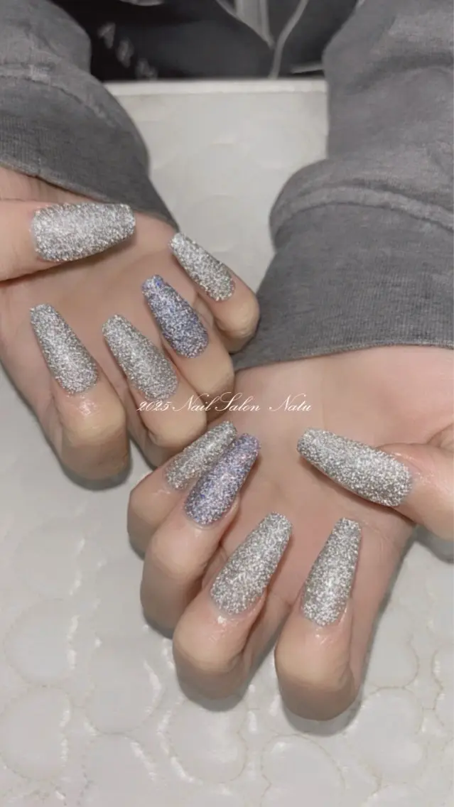 ネイル 長さ出し フラッシュネイル ロングネイル nailsalon　 Natuのネイルデザイン