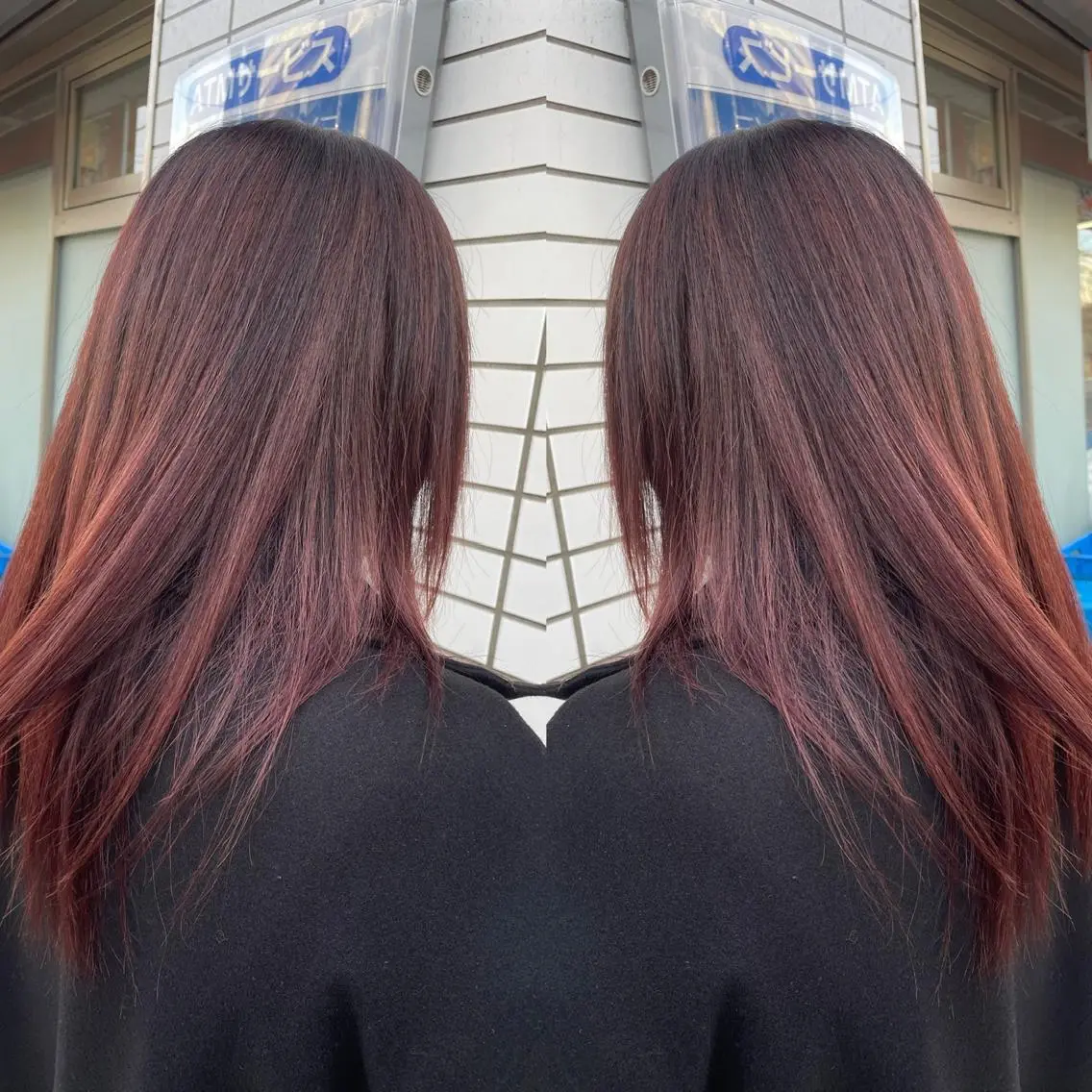 セミロング カラー グラデーションカラー ピンクカラー 髪質改善 トリートメント 👑派手髪/カット 👑ANRYのヘアスタイル