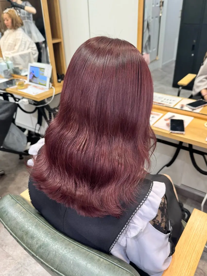 ロング カラー ピンクカラー カット ヘアカラー トリートメント 髪質改善縮毛矯正/ エクステ/ひふみ🌛のヘアスタイル