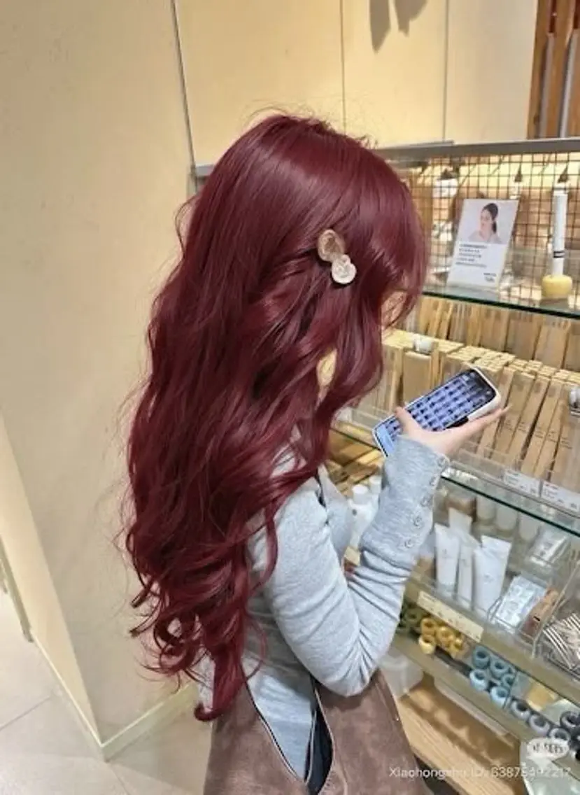 ロング カラー ヘアカラー トリートメント ヘッドスパ うる艶韓国スタイル 🤍りんのヘアスタイル