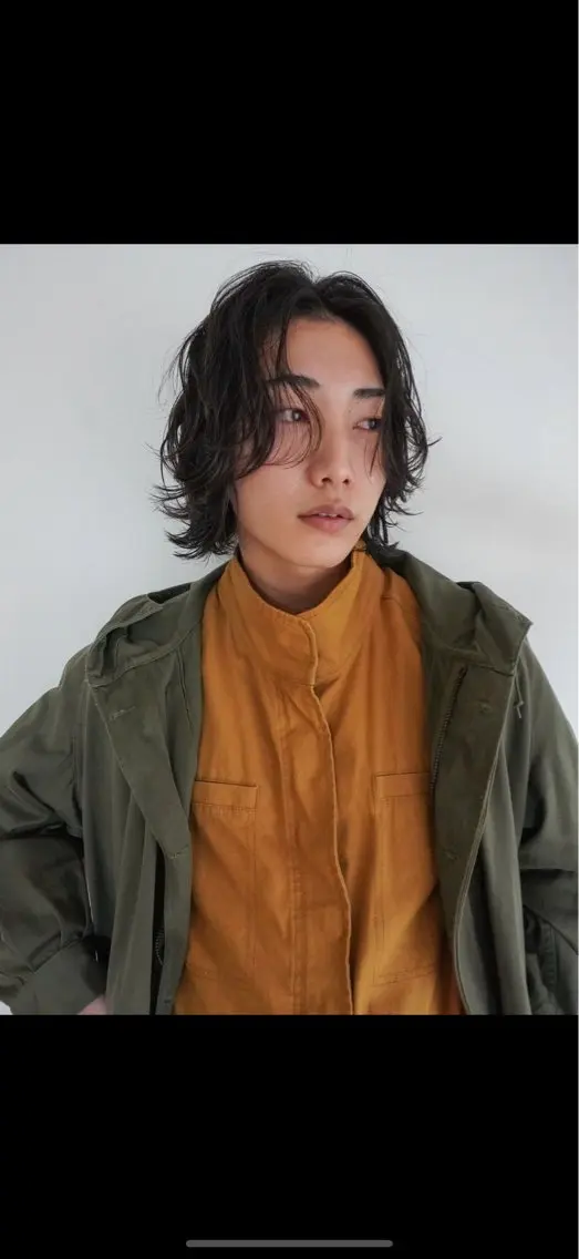 ミディアム 横山 遼弥のヘアスタイル