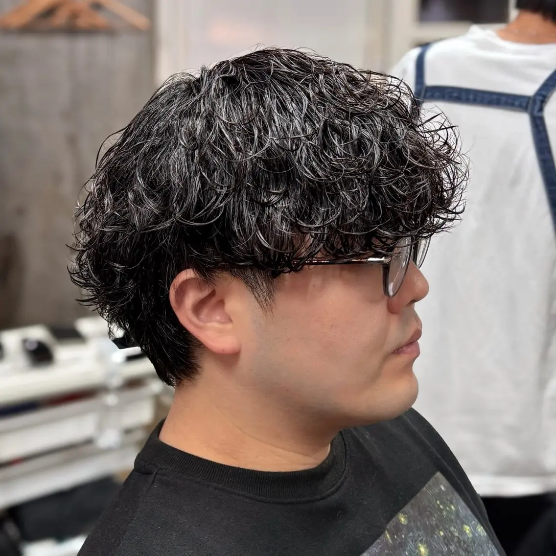 ミディアム パーマ メンズ ミディアムパーマ メンズパーマ カット パーマ メンズパーマ /マッシュ/ヨシダのヘアスタイル