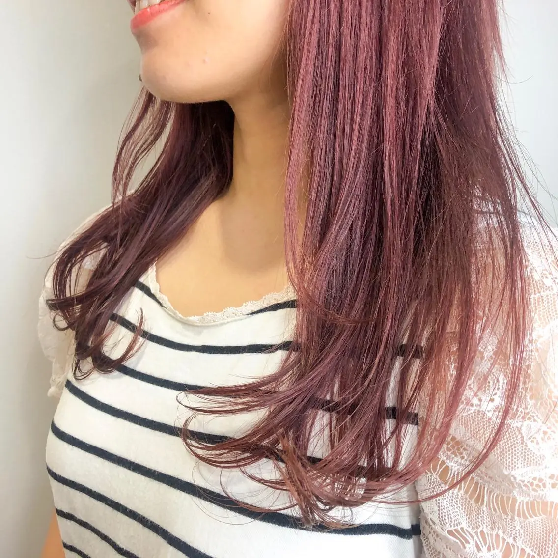 ロング カラー ピンクカラー カット ヘアカラー 尾籠 美幸 (オゴモリ ミユキ)のヘアスタイル
