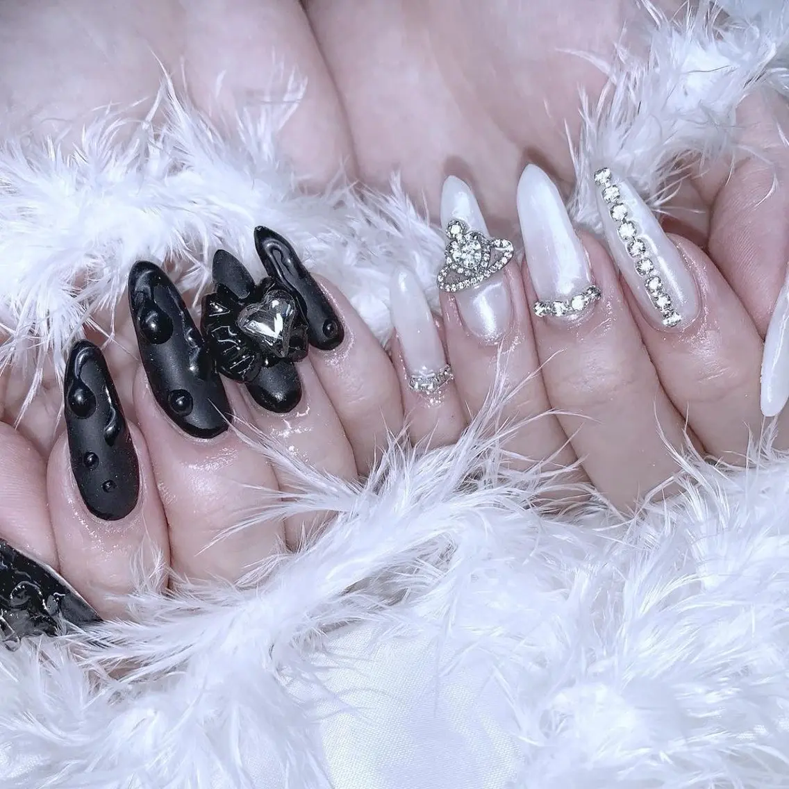 ネイル マグネットネイル ミラーネイル ピンク ネイルチップ 冬ネイル Lee Nailsのネイルデザイン