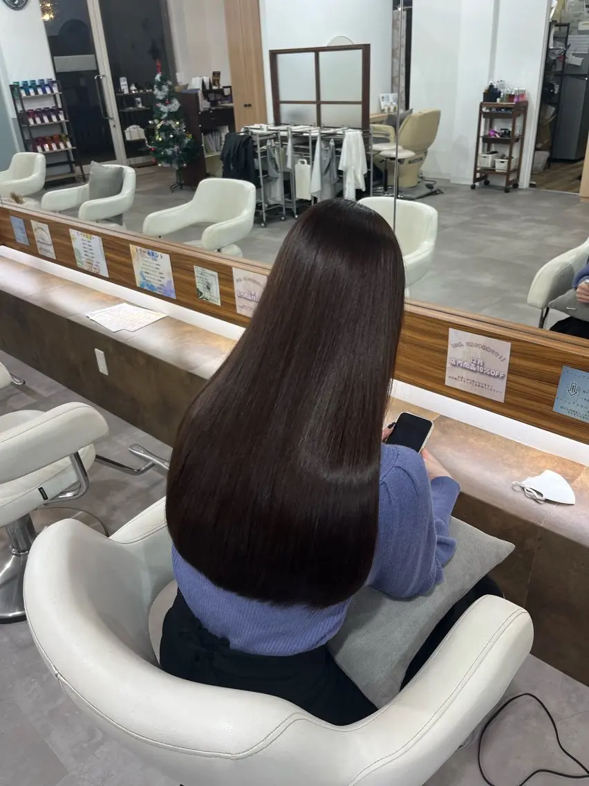 ロング カラー ブラウンカラー ピンクカラー 🌱 みよのヘアスタイル