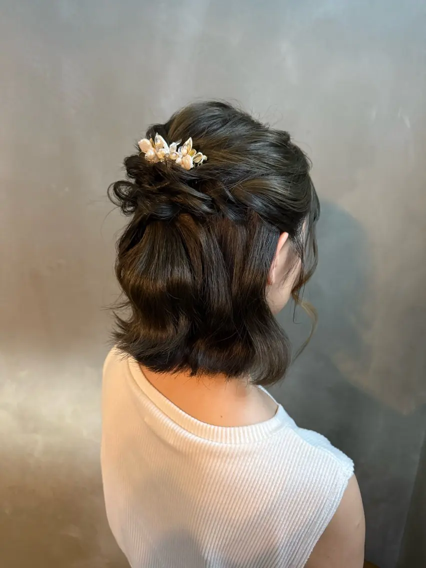 ヘアアレンジ ヘアセット 佐伯 桃のヘアスタイル