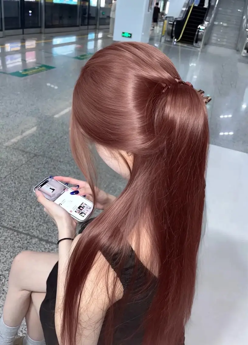 ロング カラー ベージュカラー ブリーチ 透明感カラー ダブルカラー ピンクカラー カット ヘアカラー ダブルカラー/縮毛/ ピンク/ベージュのヘアスタイル