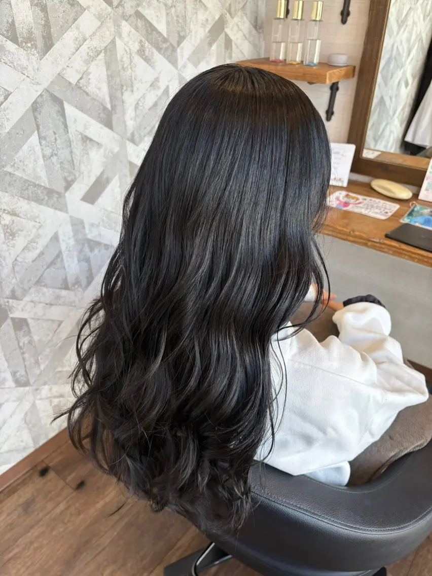 ロング カラー 韓国風ヘア カット ヘアカラー トリートメント 【髪質改善都賀】 chisatan🍊のヘアスタイル