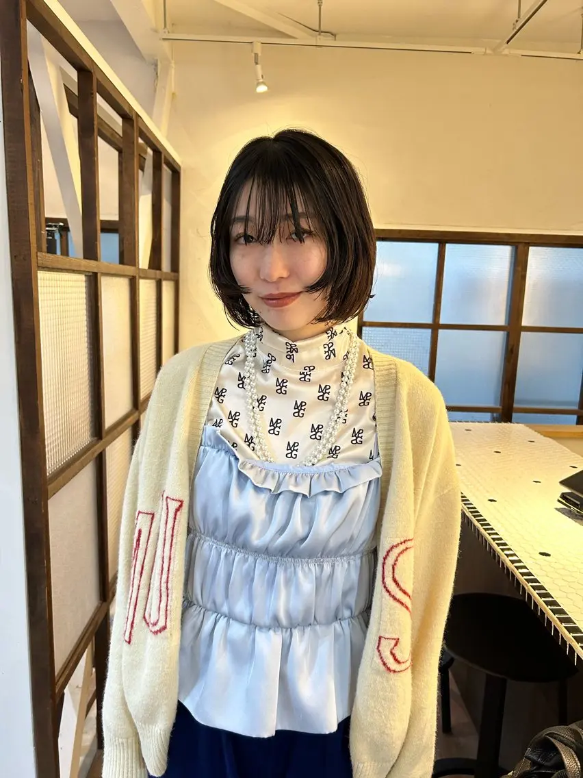 ショート カット ヘアカラー トリートメント 金田 夏野のヘアスタイル