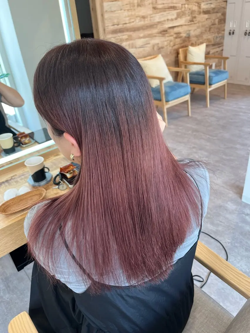 セミロング カット ヘアカラー 縮毛矯正 トリートメント mio/⭐︎ ブリーチ指名No.1のヘアスタイル