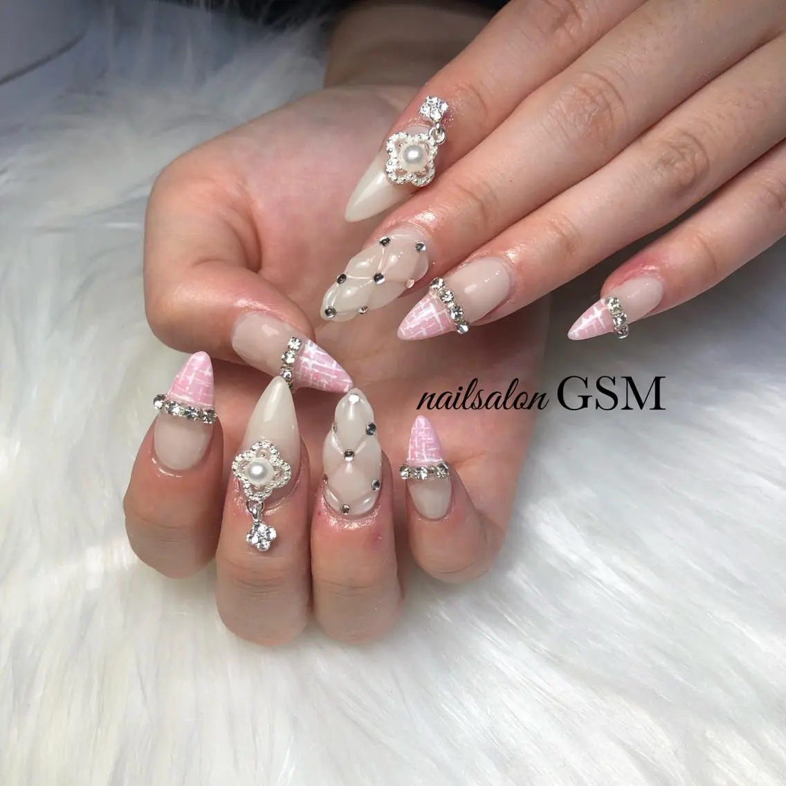 ネイル ツイードネイル ハンドネイル nail salon GSMのネイルデザイン