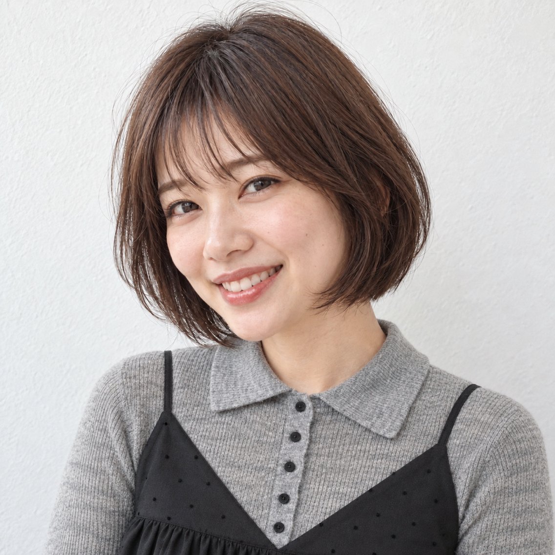 ショート カラー ボブ レイヤーカット カット ヘアカラー トリートメント 銀座/モテ🤍垢抜け レイヤー/あさみのヘアスタイル