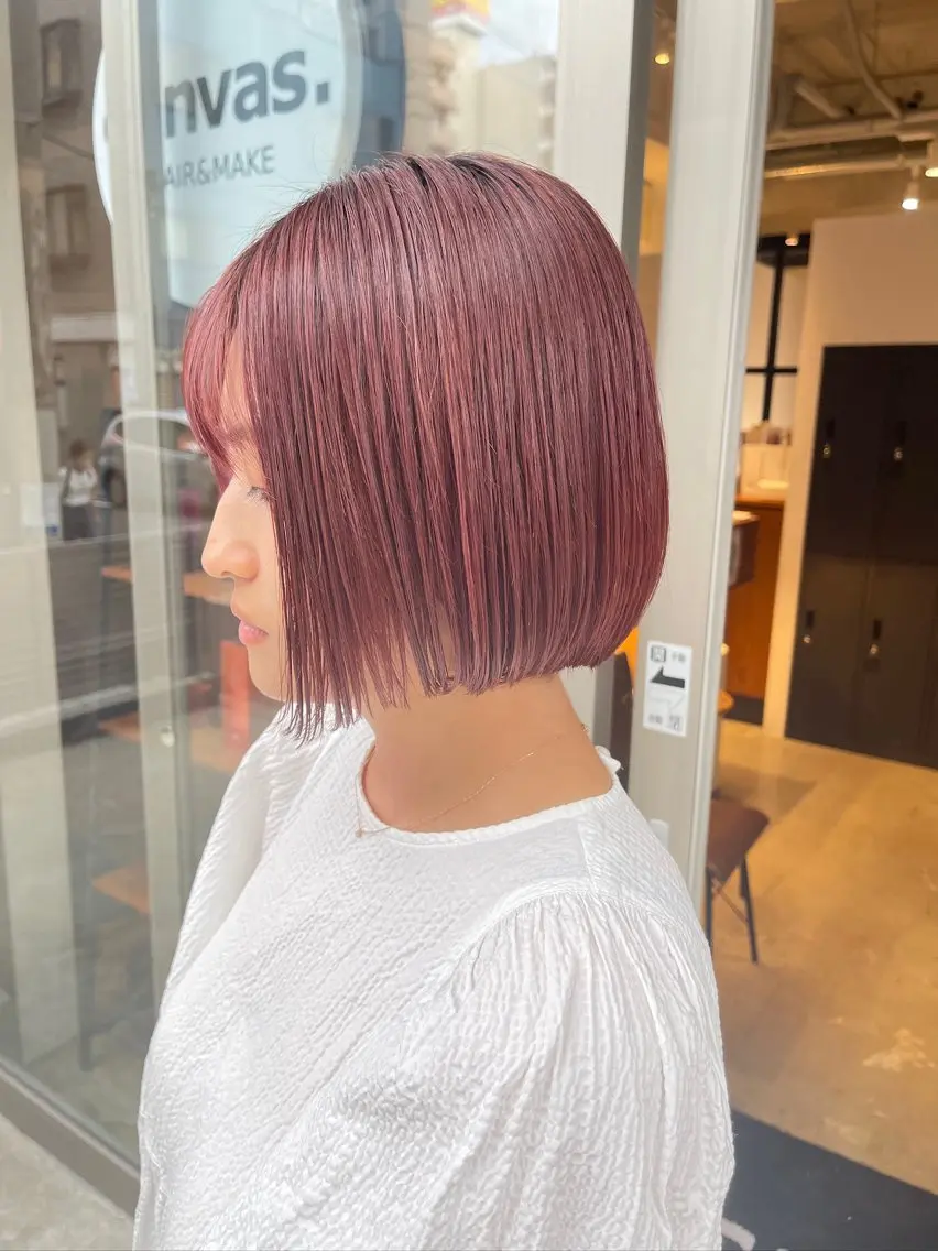 ショート カラー ボブ カット ヘアカラー トリートメント ショートヘア💫 ハイトーン西田拓馬のヘアスタイル