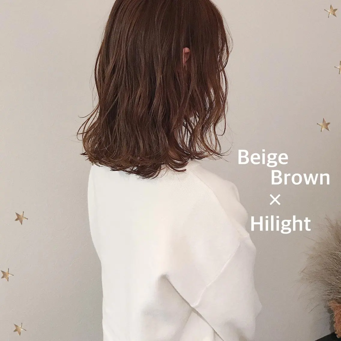 ミディアム カラー 市川 千夏のヘアスタイル