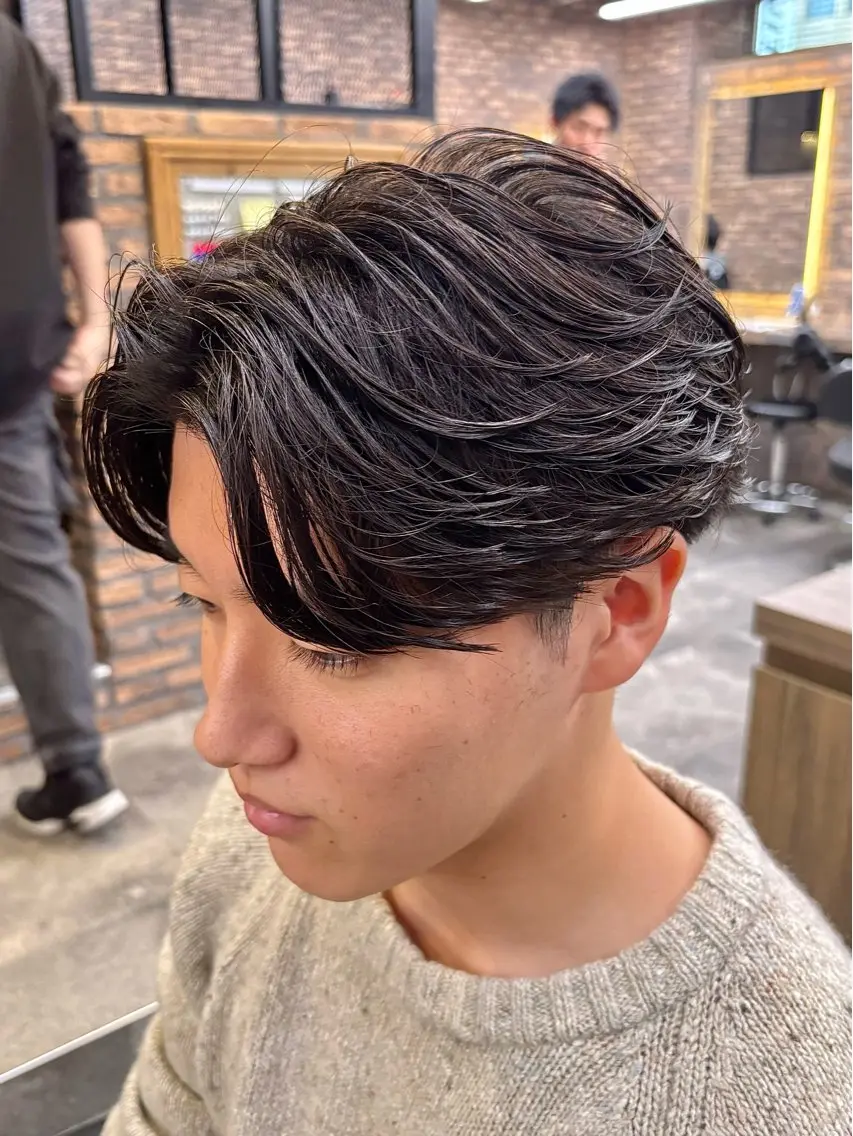 メンズ カット パーマ 🪽直毛男子の救世主 🪽フェザーパーマのヘアスタイル
