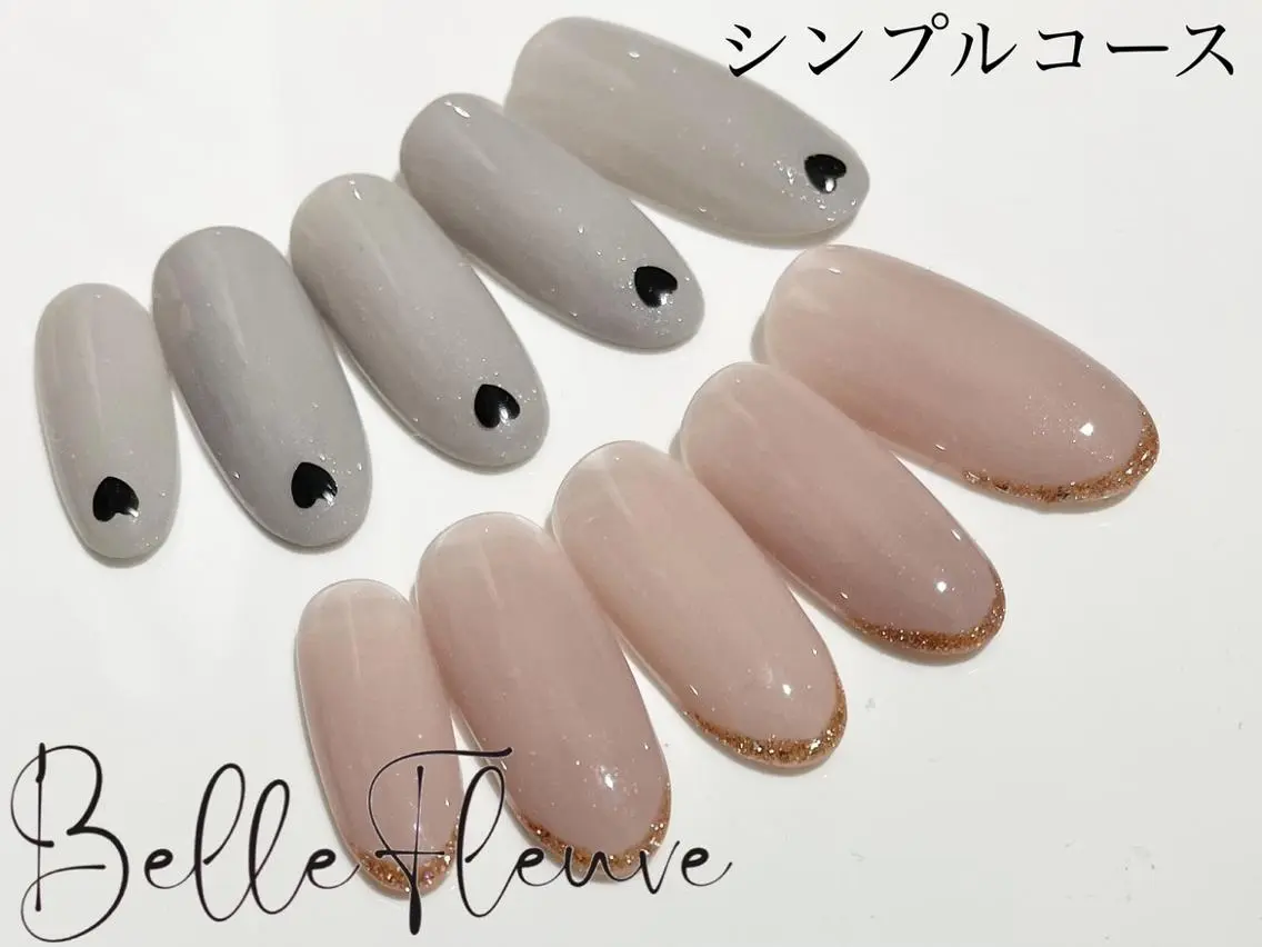ネイル シンプルネイル ハンドネイル Belle Fleuve ASUのネイルデザイン