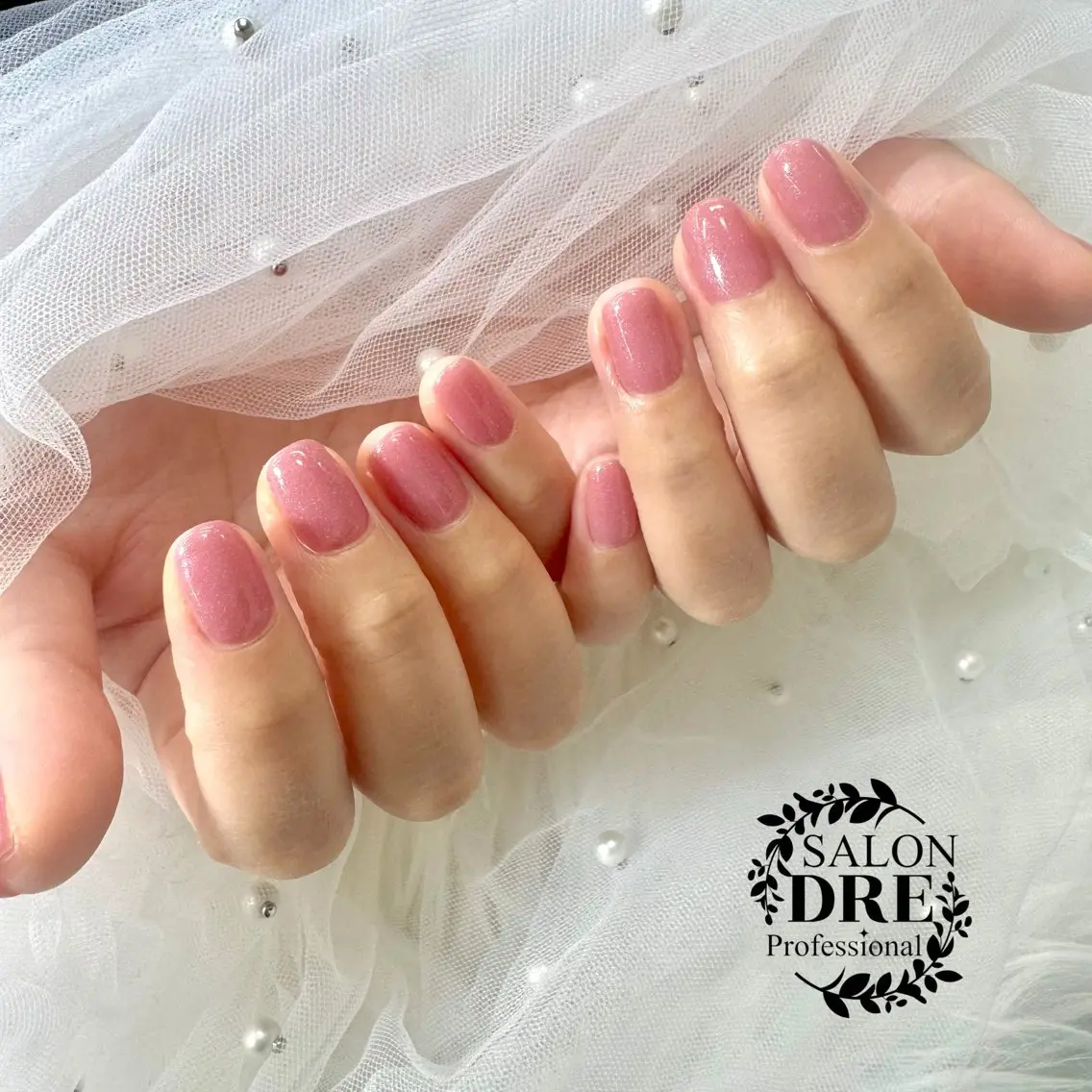 ネイル ラメ(グリッター) ワンカラーネイル ピンク ハンドネイル salonDRE MIYUKIのネイルデザイン