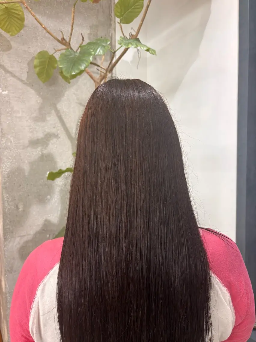 カラー ブラウンカラー ピンクカラー 村田 彩音のヘアスタイル
