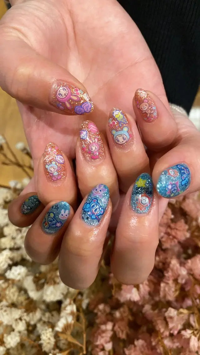 ネイル 持ち込み crystal ⭐︎ colorのネイルデザイン