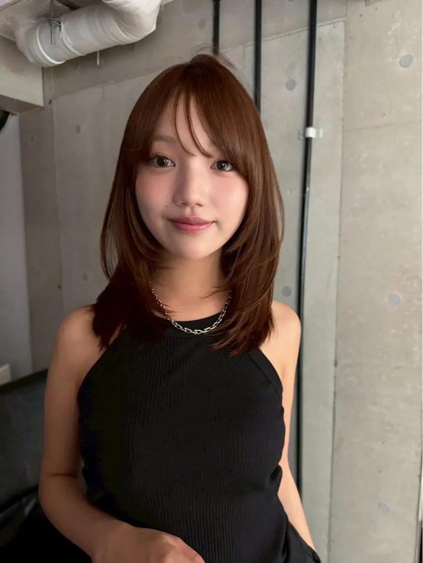 ミディアム カラー ヘアカラー トリートメント IPPO 下北沢のヘアスタイル