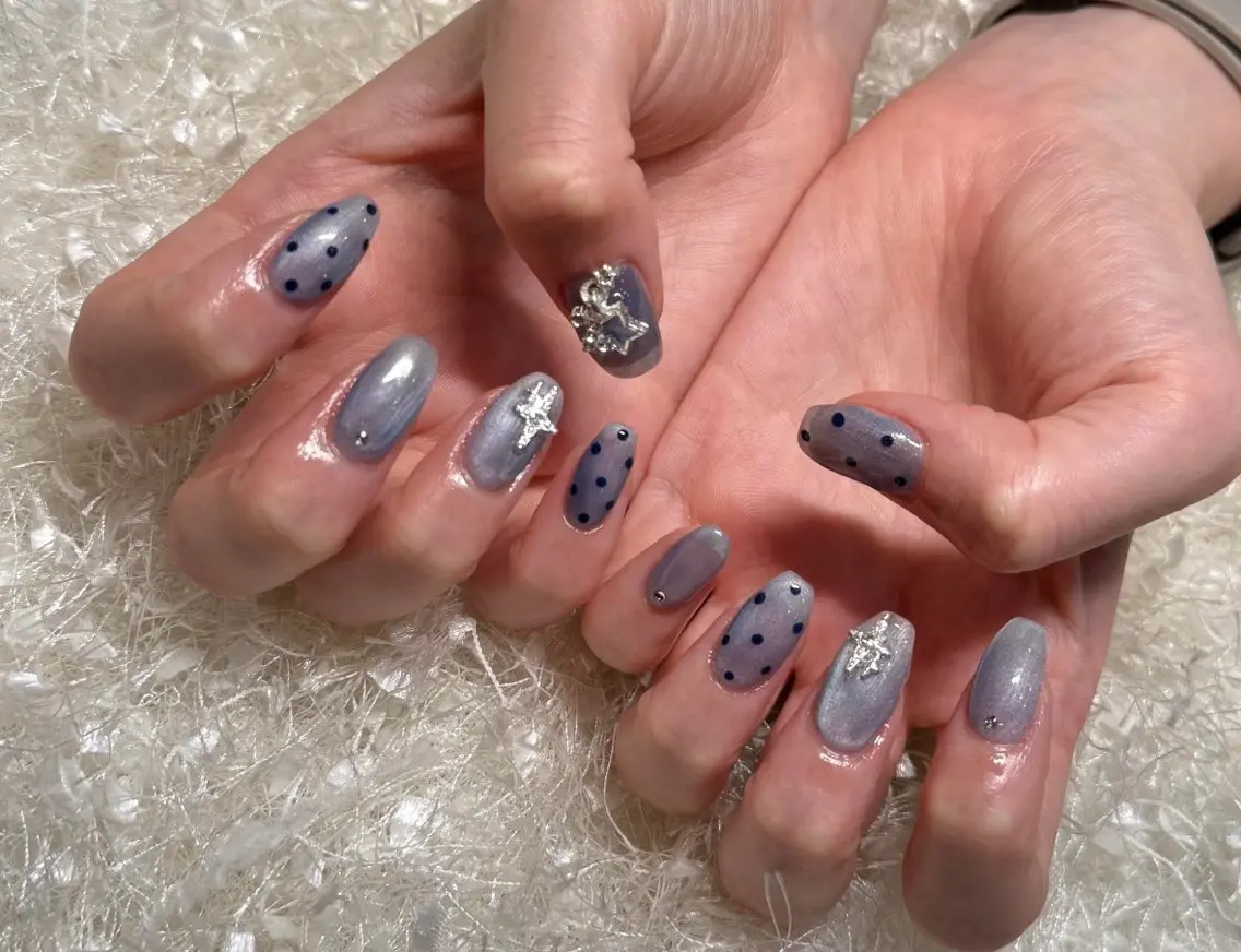 ネイル フラッシュネイル ジェルネイル グラデーション 韓国ネイル マグネットネイル ハンドネイル Nail&eye Belire 新宿のネイルデザイン