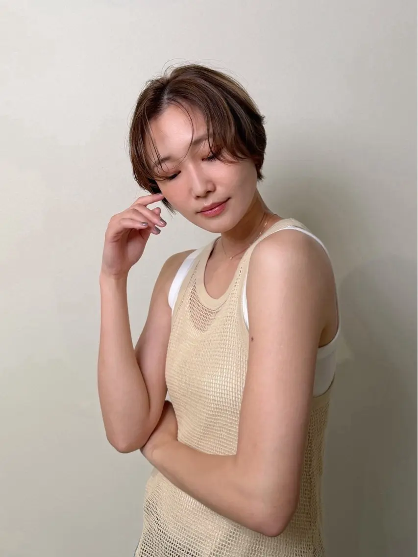 ショート カット ヘアカラー ヘッドスパ 石川 修一のヘアスタイル